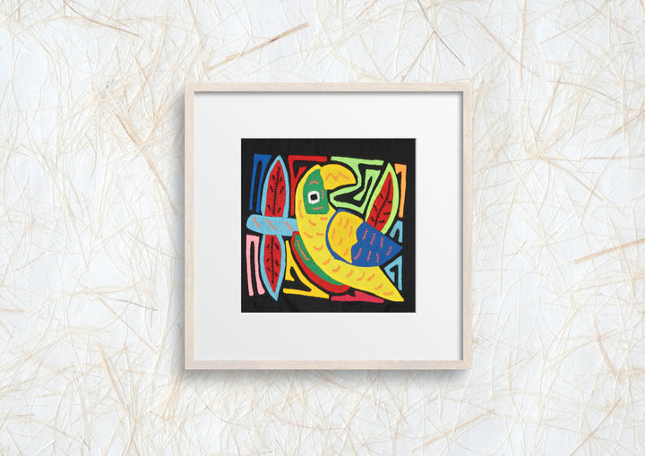 Multicolor Chartruce Red And Blue Bird Molita