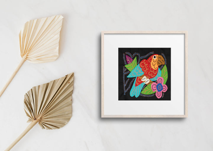 Multi-Color Parrot Bird Red And Blue Molita