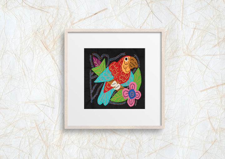 Multi-Color Parrot Bird Red And Blue Molita