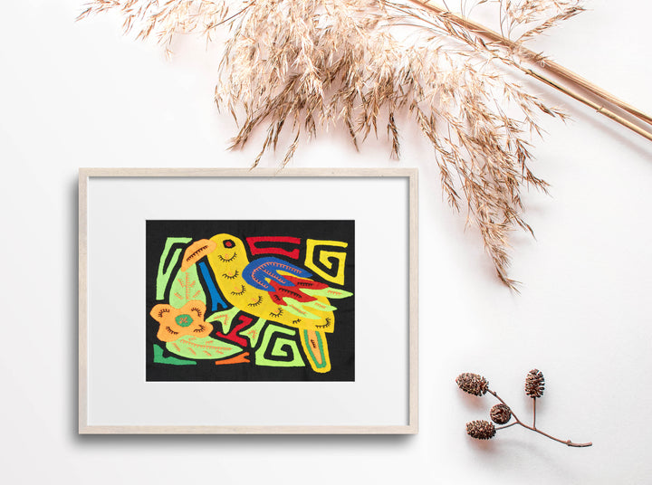 Multicolor Blue Yellow And Red Bird Molita
