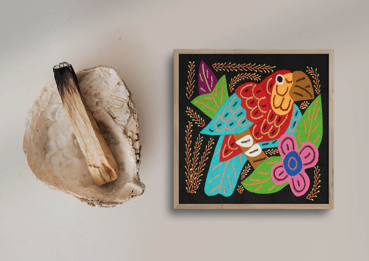 Multi-Color Parrot Bird Red And Blue Molita