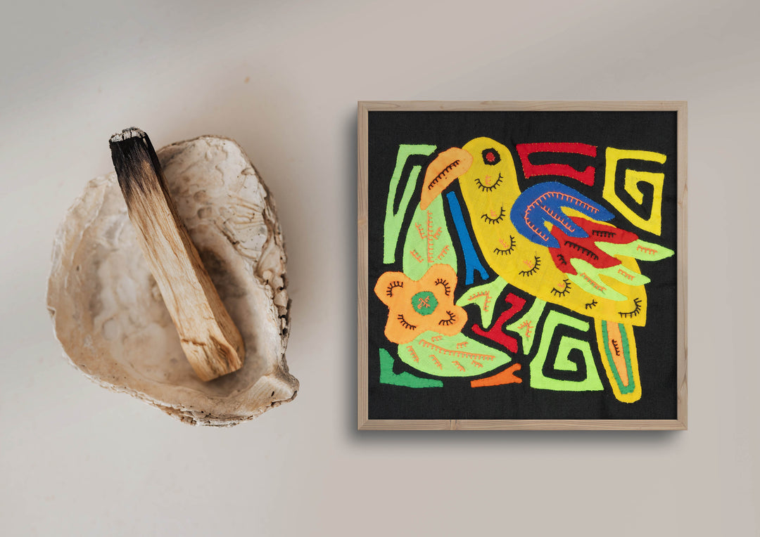 Multicolor Blue Yellow And Red Bird Molita