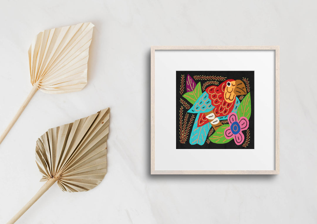 Multi-Color Parrot Bird Red And Blue Molita