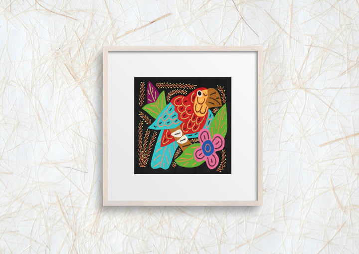 Multi-Color Parrot Bird Red And Blue Molita