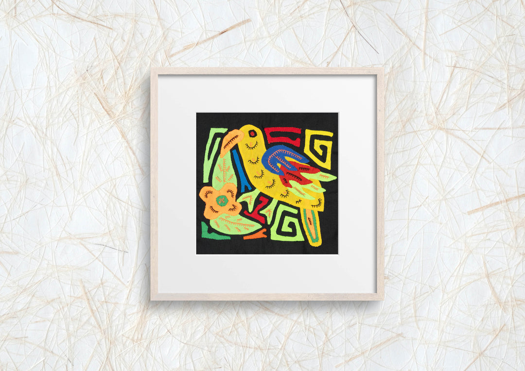 Multicolor Blue Yellow And Red Bird Molita