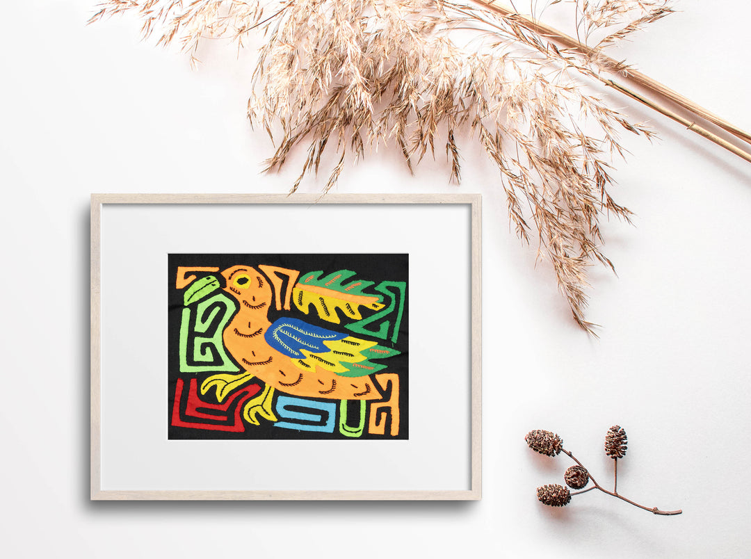Multicolor Orange And Green Bird Molita