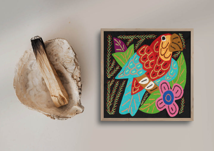 Multi-Color Parrot Bird Red And Blue Molita