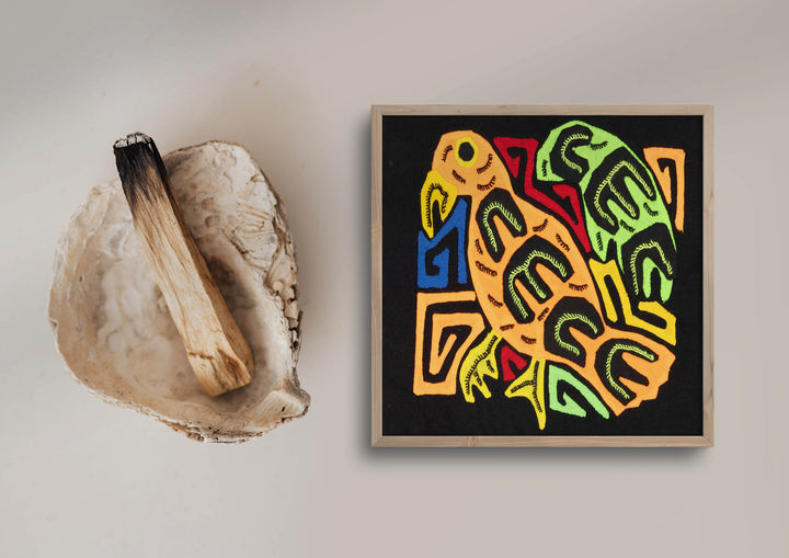 Multicolor Orange And Green Bird Molita