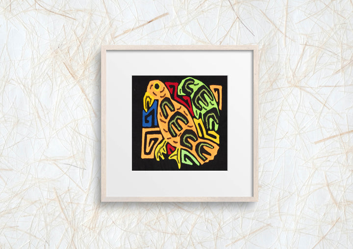 Multicolor Orange And Green Bird Molita