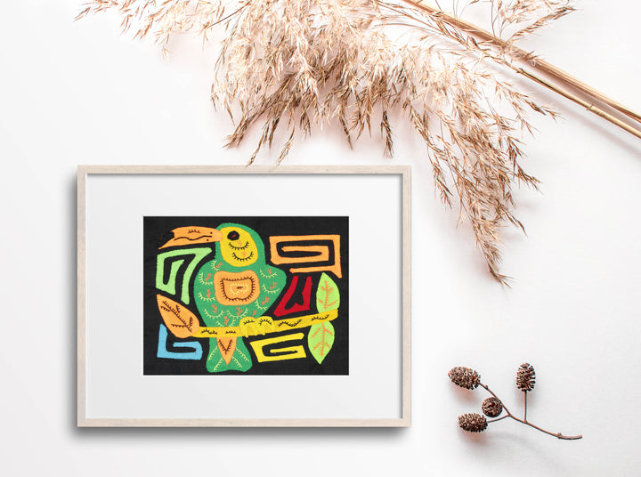 Multicolor Orange And Green Bird Molita