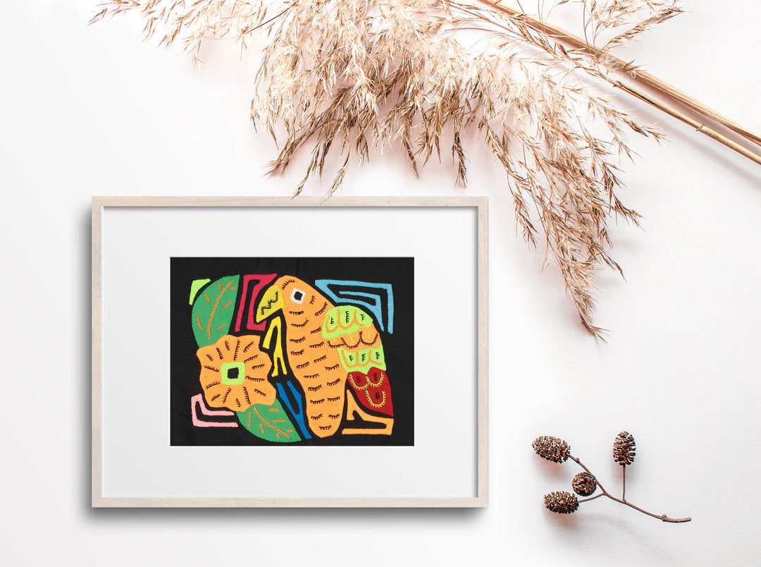 Multicolor Orange And Green Bird Molita