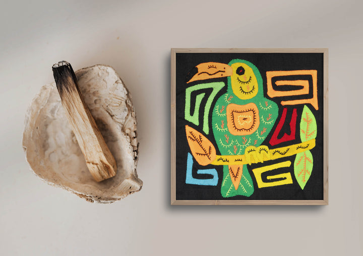 Multicolor Orange And Green Bird Molita