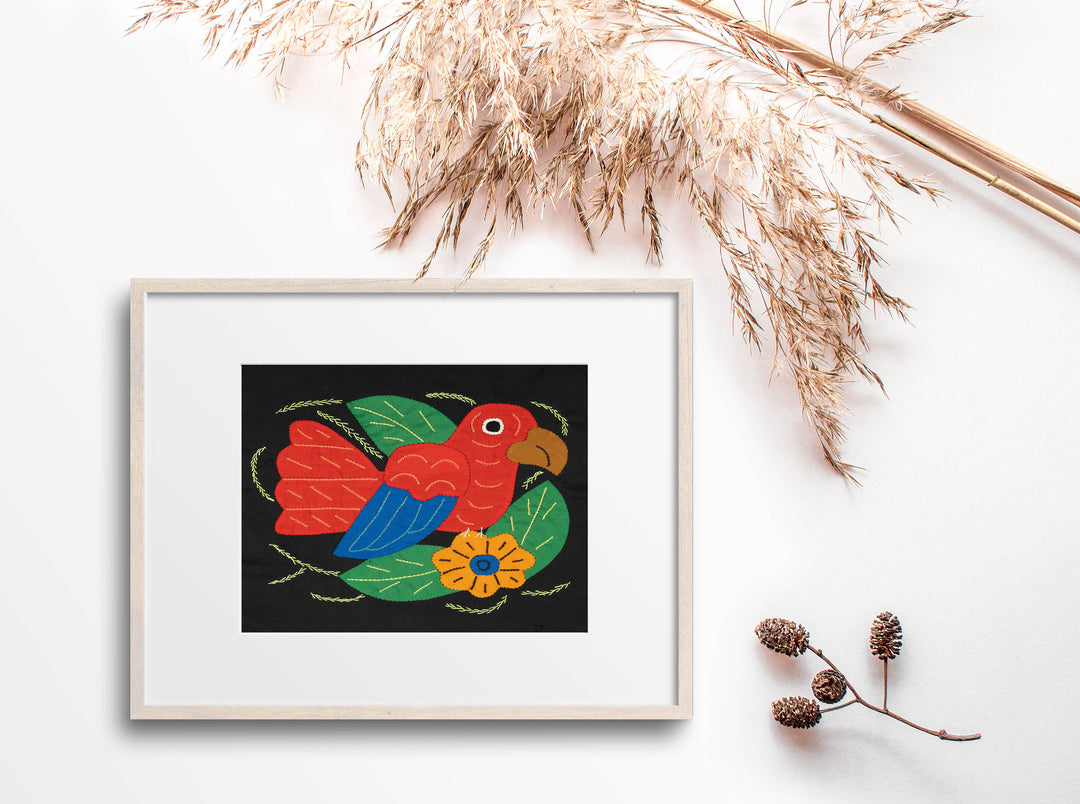 Multi-Color Bird Red And Blue Molita