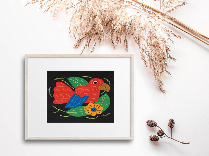 Multi-Color Bird Red And Blue Molita