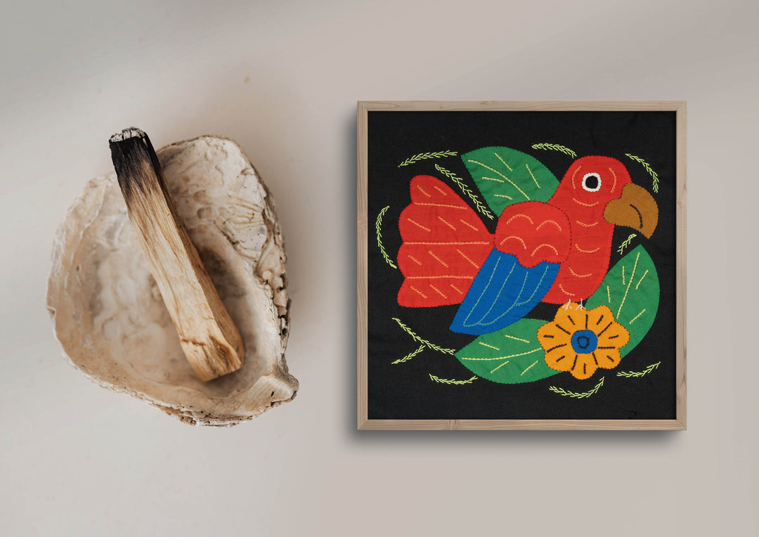 Multi-Color Bird Red And Blue Molita