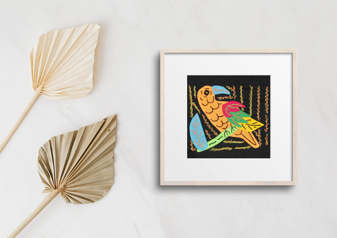 Multicolor Orange Red And Blue Bird Molita