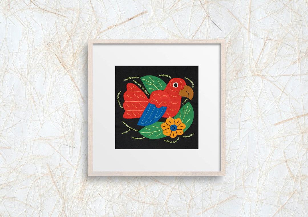 Multi-Color Bird Red And Blue Molita