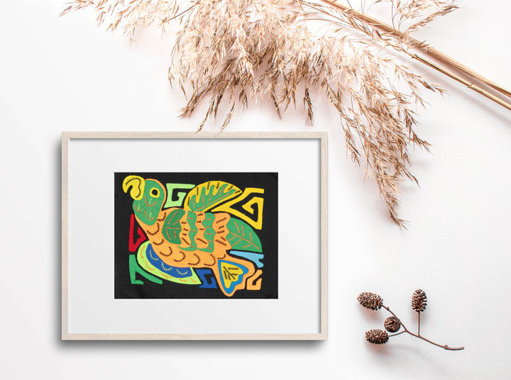 Multicolor Orange And Green Bird Molita