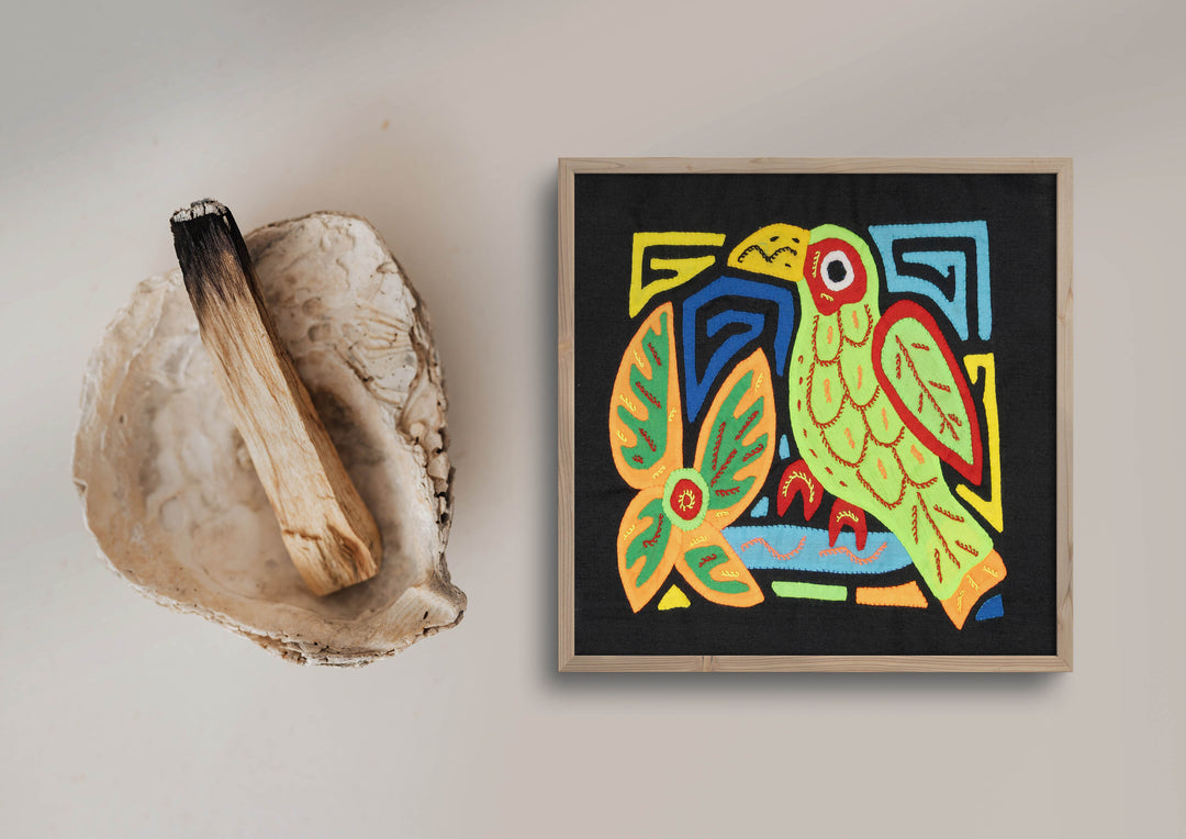 Multicolor Orange Red And Green Bird Molita