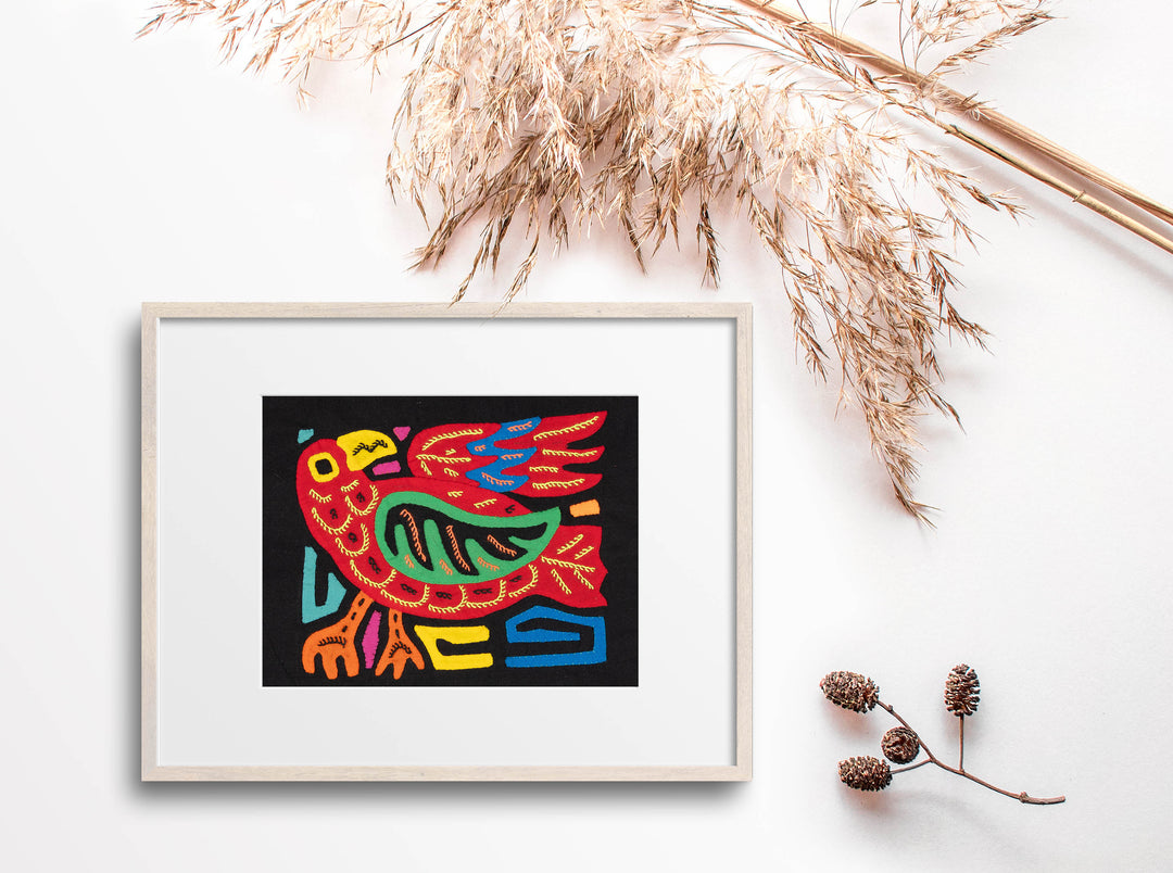 Multicolor Red And Green Bird Molita