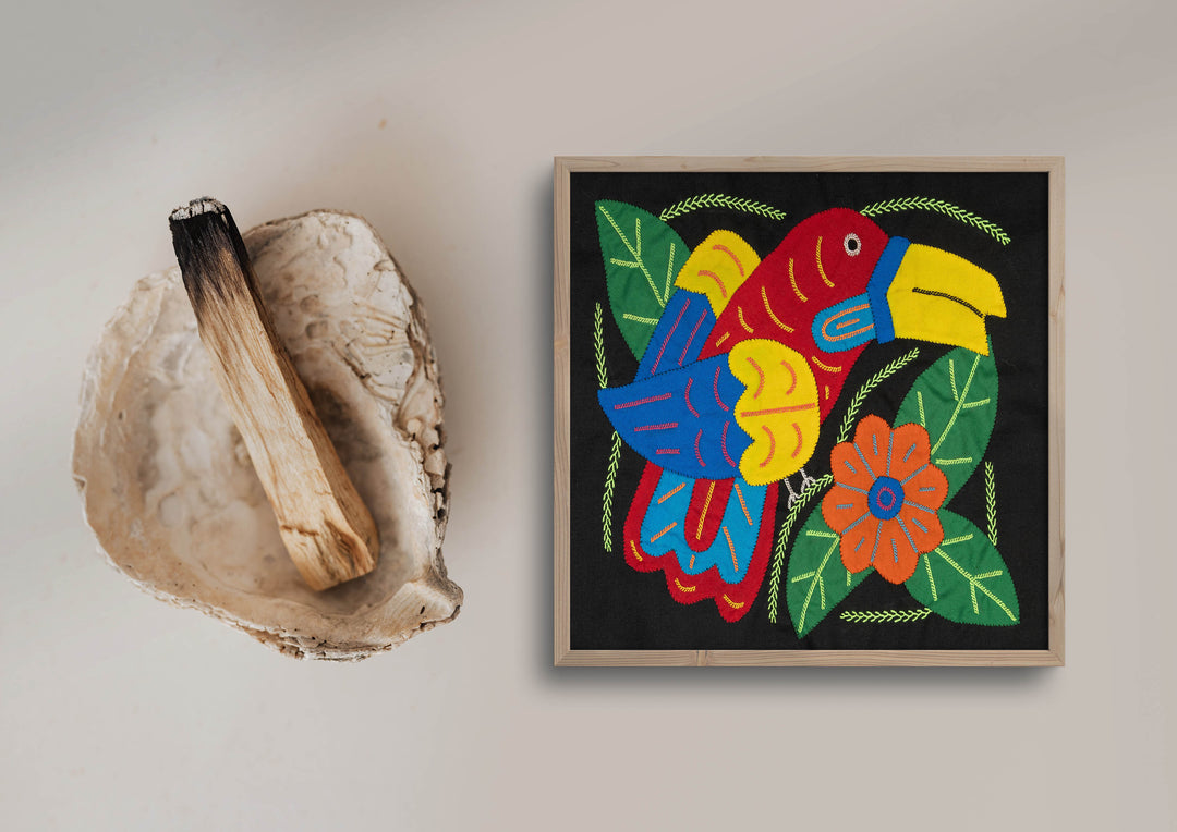 Multi-Color Toucan Bird Red And Blue Molita