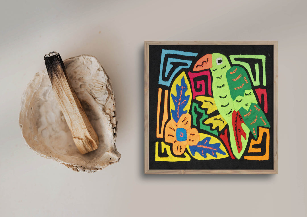 Multicolor Orange Red And Green Bird Molita