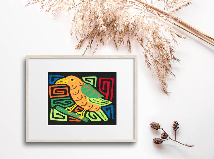 Multicolor Orange Red And Green Bird Molita