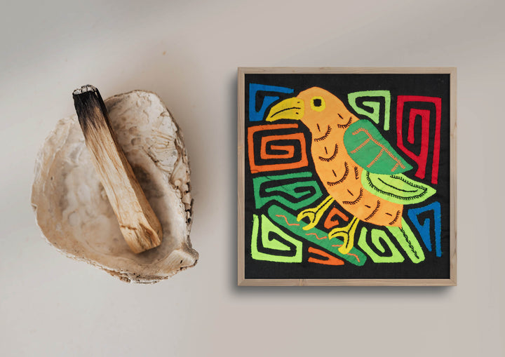 Multicolor Orange Red And Green Bird Molita