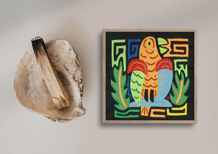 Multicolor Orange Red And Green Bird Molita