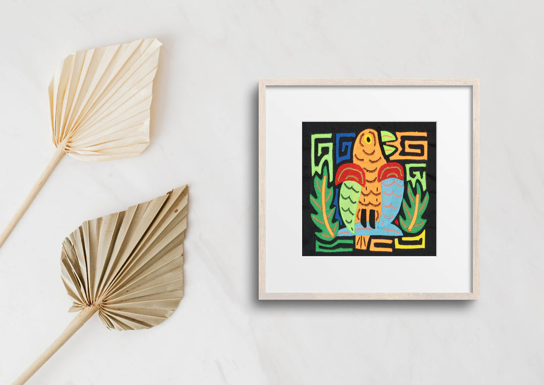 Multicolor Orange Red And Green Bird Molita