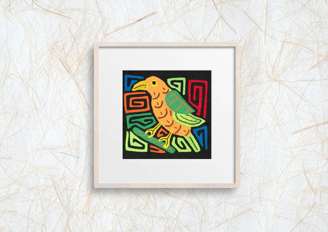Multicolor Orange Red And Green Bird Molita