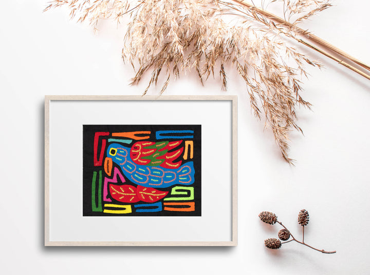 Multicolor Red And Blue Bird Molita