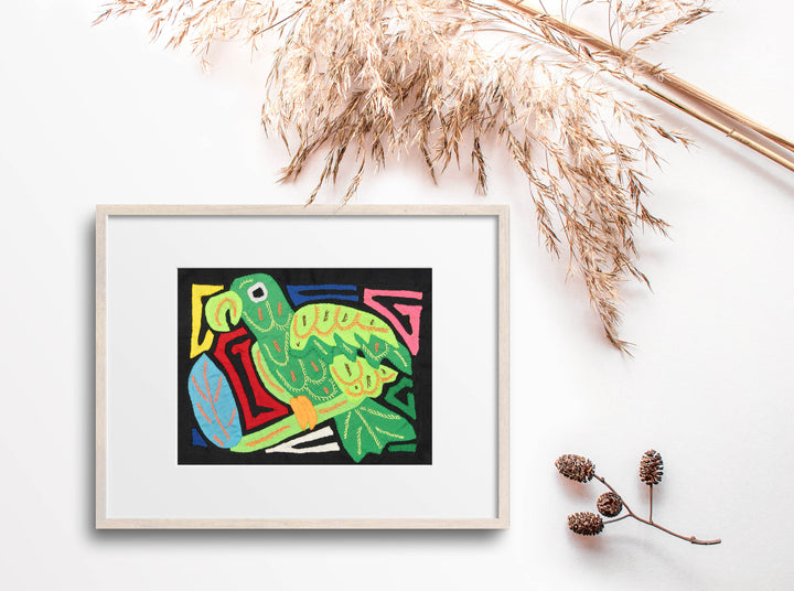 Multicolor Red And Green Bird Molita