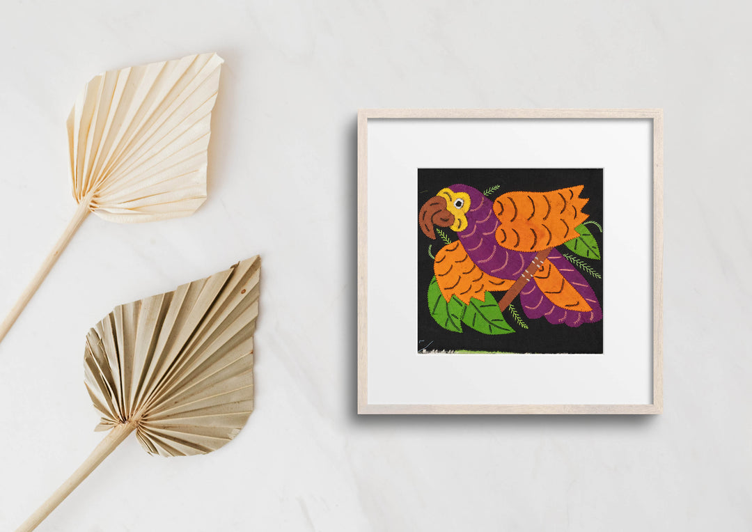 Multi-Color Parrot Bird Purple And Orange Molita