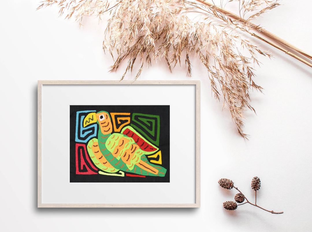 Multicolor Orange Red And Green Bird Molita