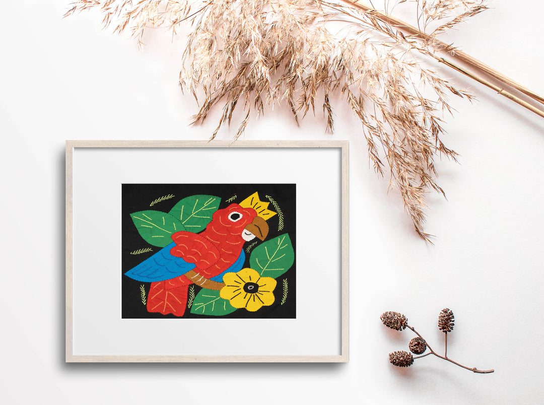 Multi-Color Bird Red And Blue Molita