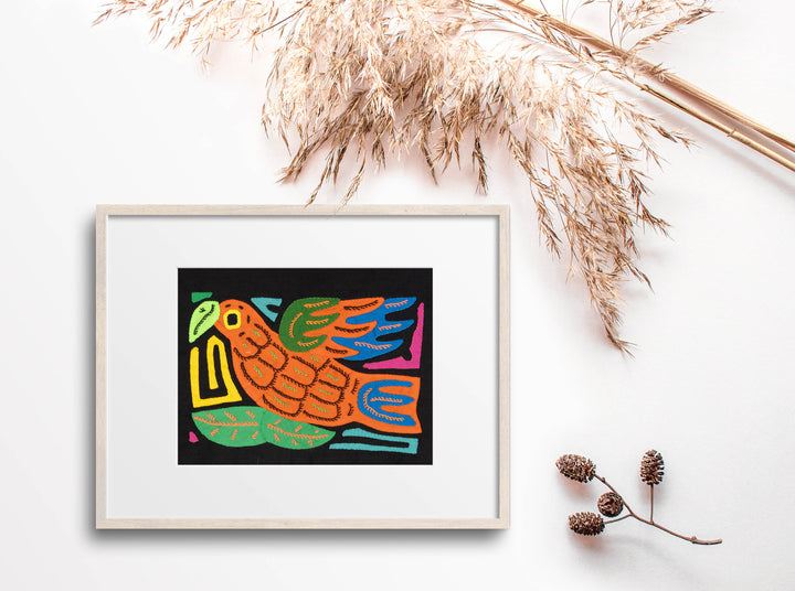 Multicolor Orange Blue And Green Bird Molita