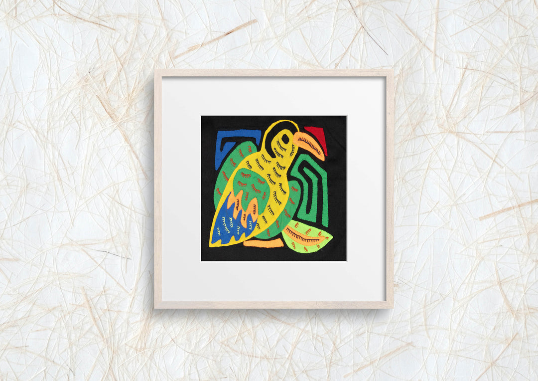 Multicolor Green Blue And Yellow Bird Molita