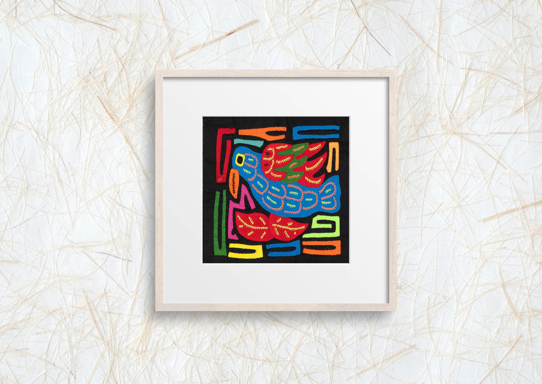 Multicolor Red And Blue Bird Molita