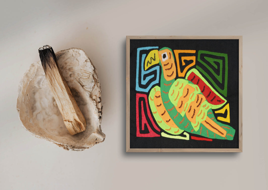 Multicolor Orange Red And Green Bird Molita