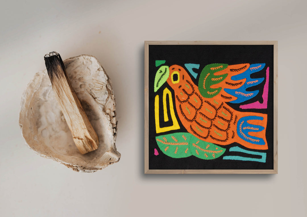 Multicolor Orange Blue And Green Bird Molita