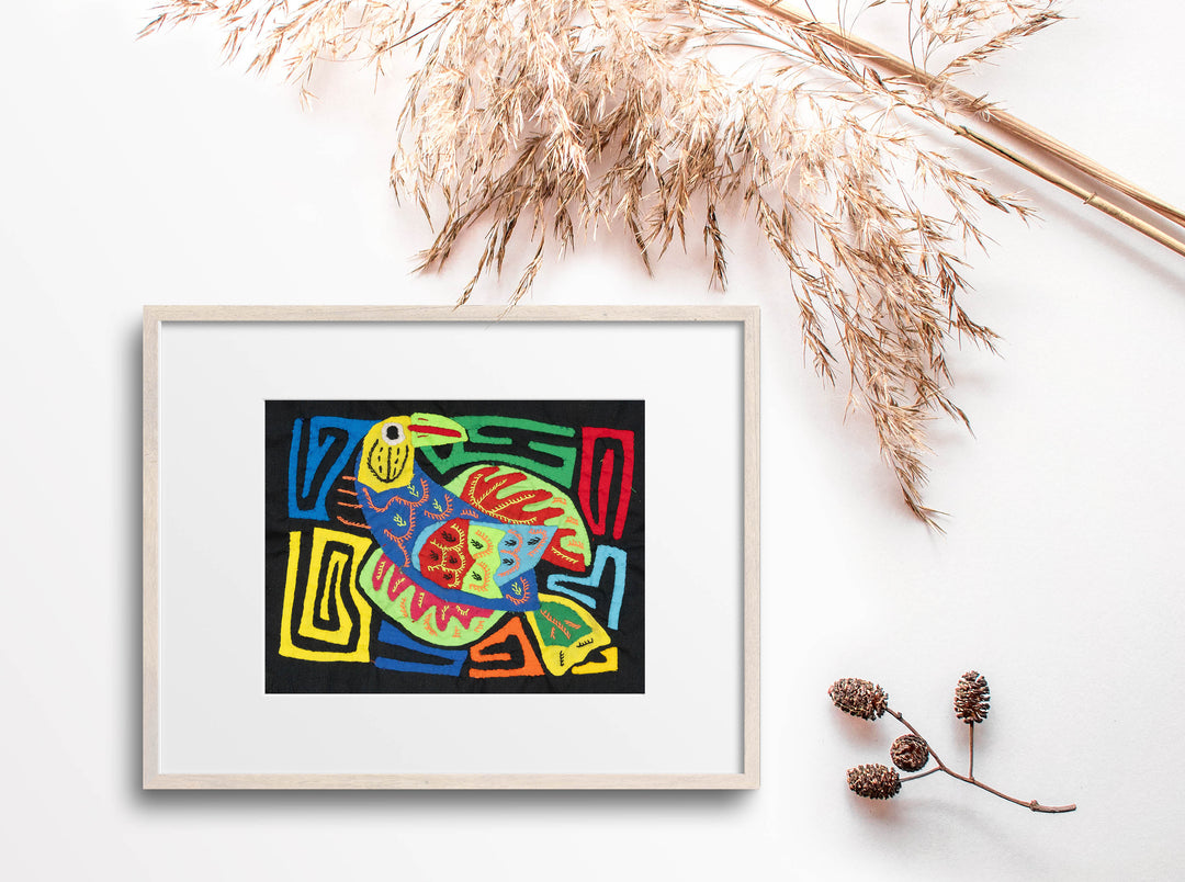 Multicolor Blue Red And Yellow Bird Molita