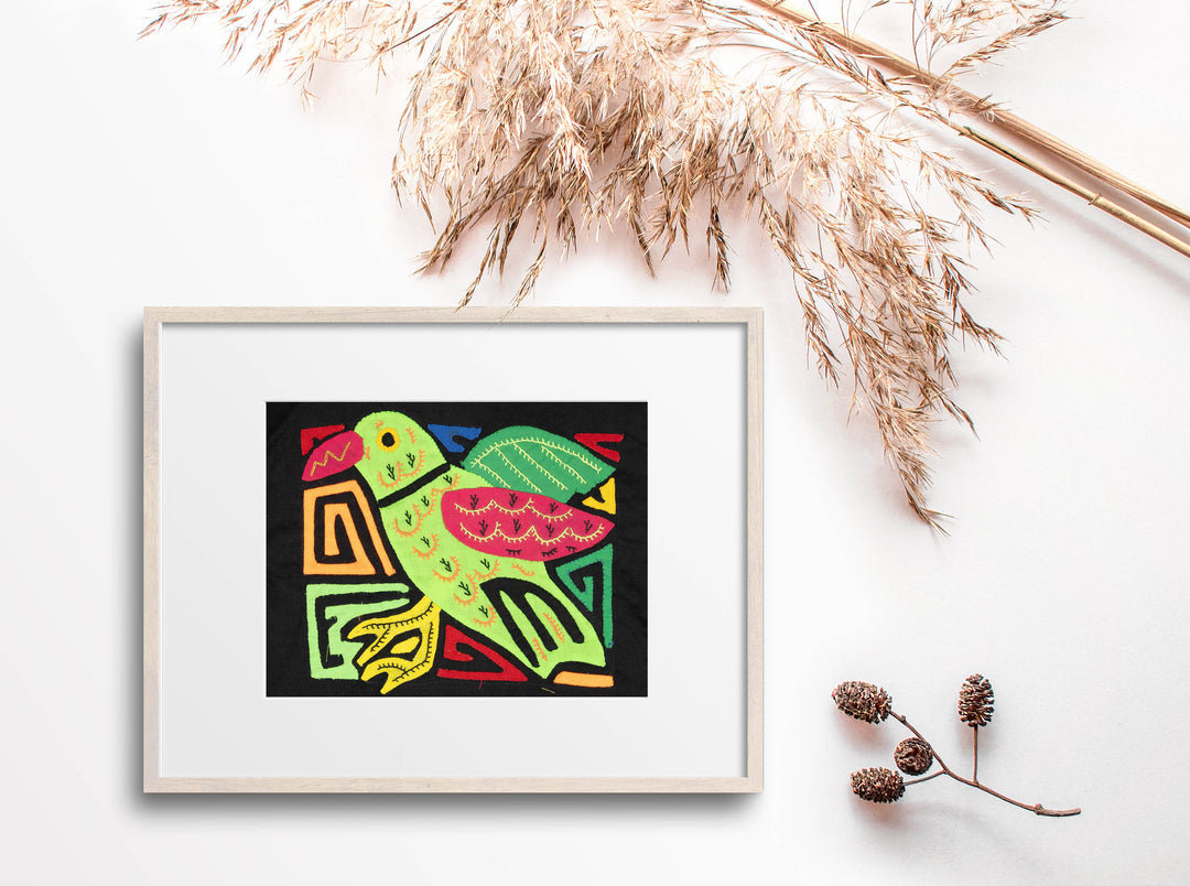 Multicolor Green And Red Bird Molita