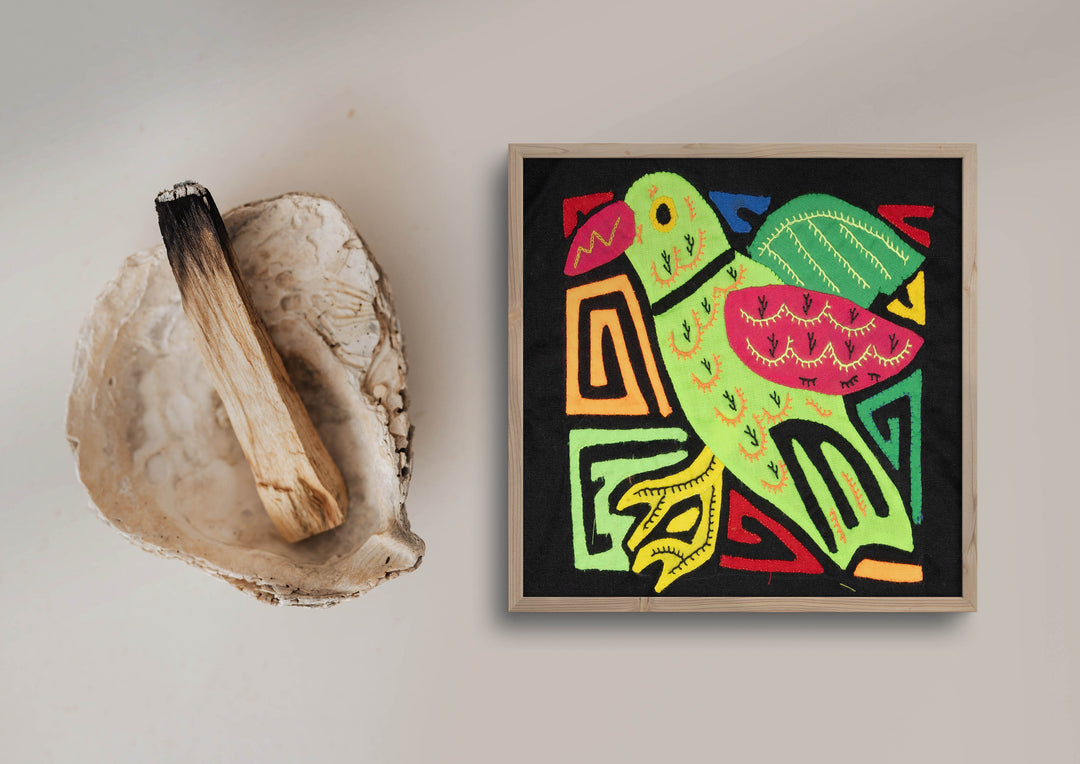 Multicolor Green And Red Bird Molita