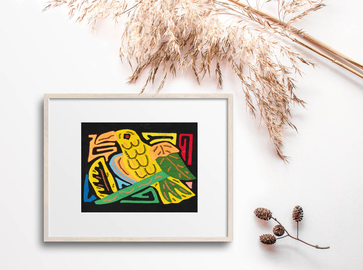 Multicolor Yellow Green And Orange Bird Molita