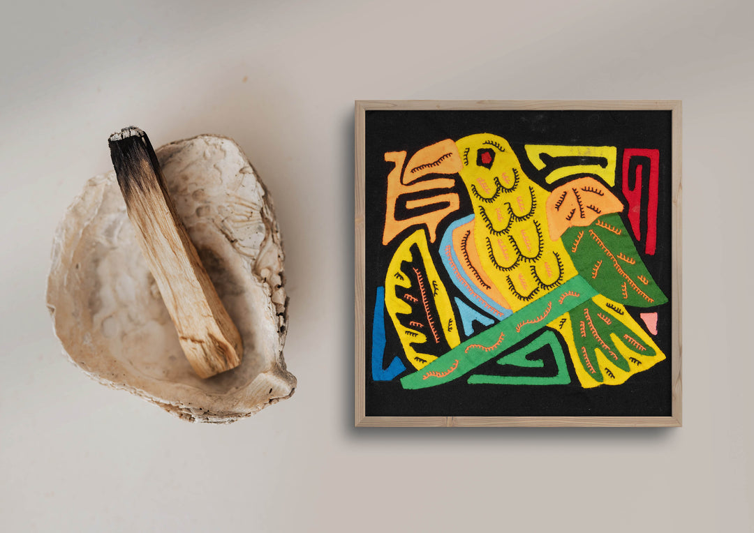 Multicolor Yellow Green And Orange Bird Molita