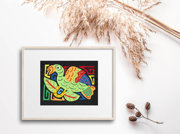 Multicolor Green And Orange Bird Molita