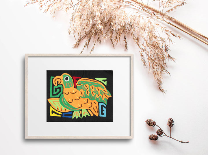 Multicolor Orange And Green Bird Molita