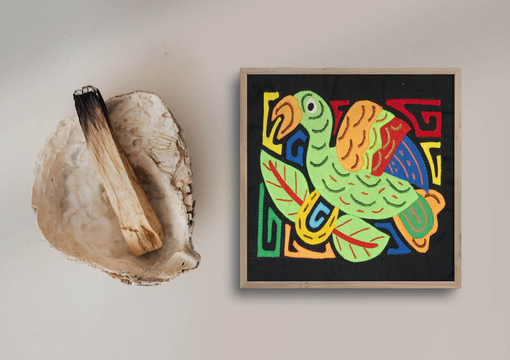 Multicolor Green And Orange Bird Molita