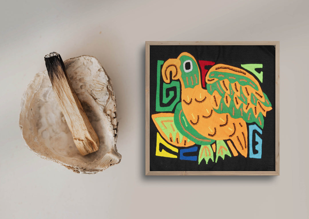 Multicolor Orange And Green Bird Molita